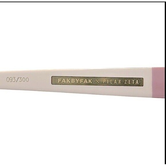 FAKBYFAK x Pilar Zeta SHARP & GRACE Sunglasses. Glossy Ivory & Pink Limited Ed. main image 14